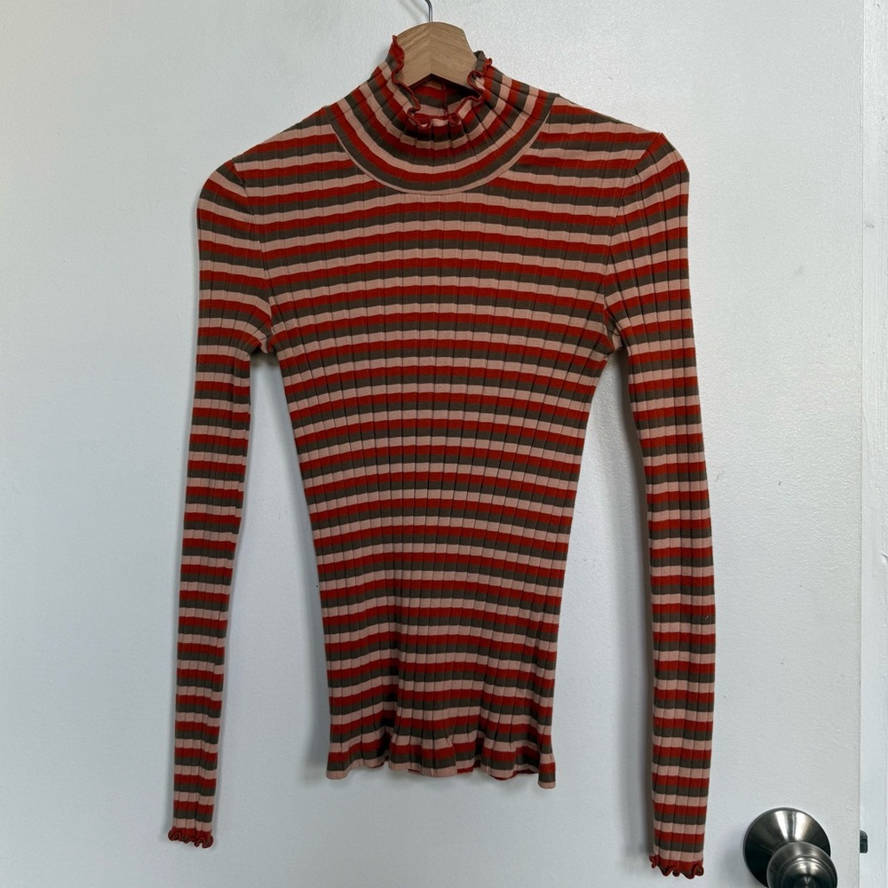 Madewell Ribbed Striped Turtleneck XS
